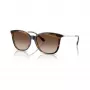Óculos de sol de mulher Armani Exchange AX4151S, armação Havana castanha, lentes degradê castanhas, 55mm AX4151S821313