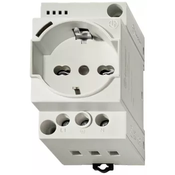 Tomada Finder para quadro elétrico 7U.00.8.230.0010 cinzento (RAL 7035) 16A 230V calha DIN