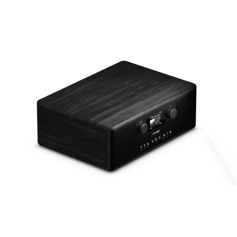 Rádio internet Pure Classic C-D6i com DAB+ e FM, preto/preto freixo 254587