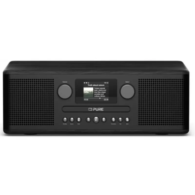 Rádio internet Pure Classic C-D6i com DAB+ e FM, preto/preto freixo 254587