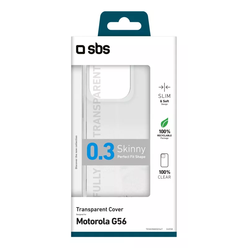 SBS Mobile Capa para Motorola G56, transparente TESKINMOG56T