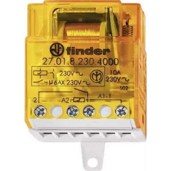 Finder Série 27 Relé de impulso 1 NO 10 A 230 V AC calha DIN 27.01.8.230.4000