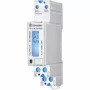 Finder 7M.24.8.230.0001 Contador de energia digital monofásico, 230 V AC, 5(40) A, classe 1, LCD, saída de impulso S0, calha DIN, 1 módulo, não conforme MID