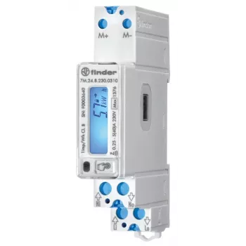 Finder 7M.24.8.230.0310 Contador de energia digital monofásico de corrente alternada 40 A conforme MID