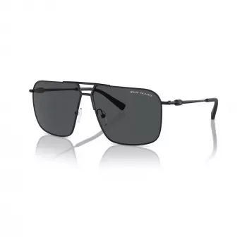 Óculos de sol retangulares de homem Armani Exchange AX2050S609980 preto mate/cinzento escuro 60mm