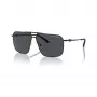 Óculos de sol retangulares de homem Armani Exchange AX2050S609980 preto mate/cinzento escuro 60mm