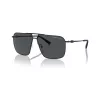 Óculos de sol retangulares de homem Armani Exchange AX2050S609980 preto mate/cinzento escuro 60mm
