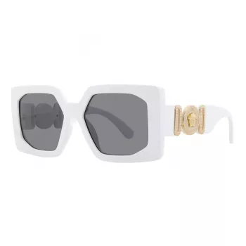 Óculos de sol cat-eye de mulher Versace VE4478U31487, armação preta, lentes cinzento escuro, 56/18/145 mm