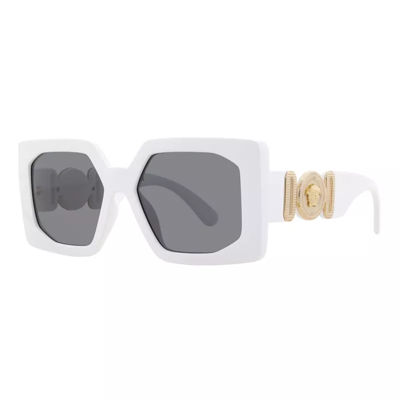 Óculos de sol cat-eye de mulher Versace VE4478U31487, armação preta, lentes cinzento escuro, 56/18/145 mm