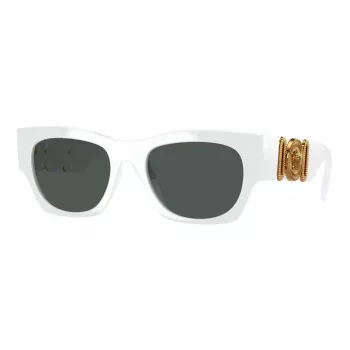 Óculos de sol cat-eye de mulher Versace VE4479U31487, armação preta, lentes cinzentas, 52mm