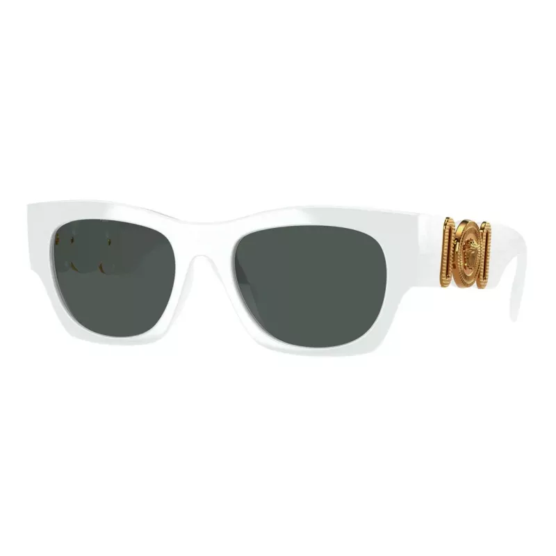 Óculos de sol cat-eye de mulher Versace VE4479U31487, armação preta, lentes cinzentas, 52mm