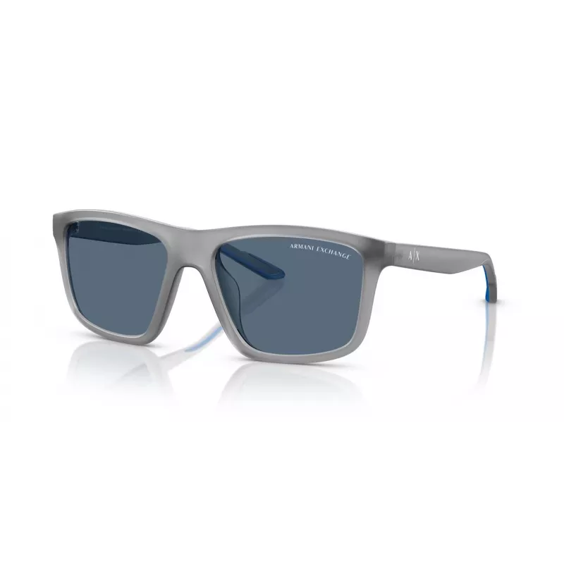 Óculos de sol retangulares de homem Armani Exchange AX4149SU 83638 preto mate/cinzento-escuro