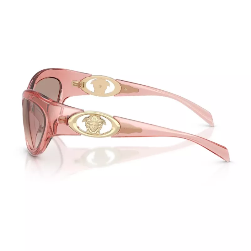 Óculos de sol de mulher Versace VE4485 – armação Havana castanho, lentes castanhas degradê, 59mm VE4485-53228Z