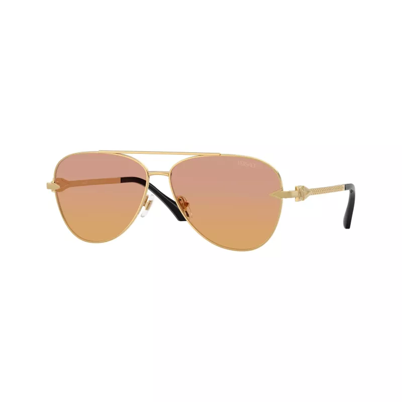 Óculos de sol de homem Versace VE2283-1002EL, armação preta, lentes cinzentas, 61mm