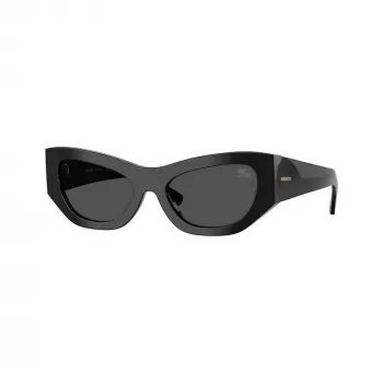 Óculos de sol de mulher Burberry BE4450U300187, armação preto brilhante, lentes cinzento-escuro, 54mm