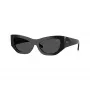 Óculos de sol de mulher Burberry BE4450U300187, armação preto brilhante, lentes cinzento-escuro, 54mm