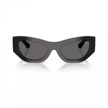 Óculos de sol de mulher Burberry BE4450U300187, armação preto brilhante, lentes cinzento-escuro, 54mm