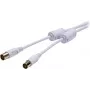 Cabo de ligação de antena SAT Vivanco 10 m branco VVAN75FEDBGW