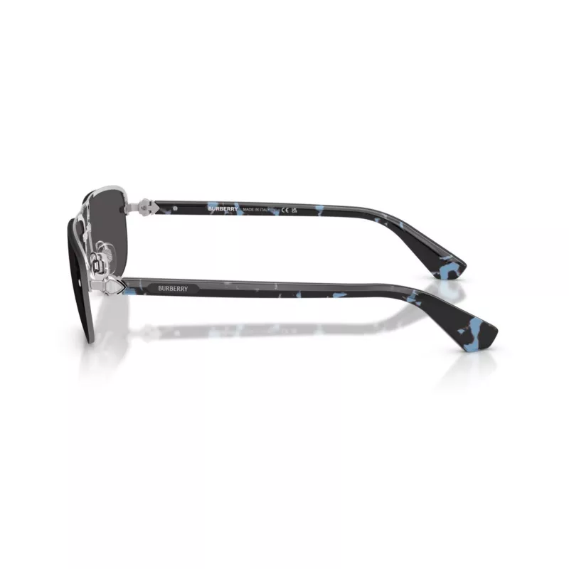 Óculos de sol de homem BURBERRY BE3164 aviador, armação gunmetal, lentes cinzento-escuro, 62mm BE3164-100587