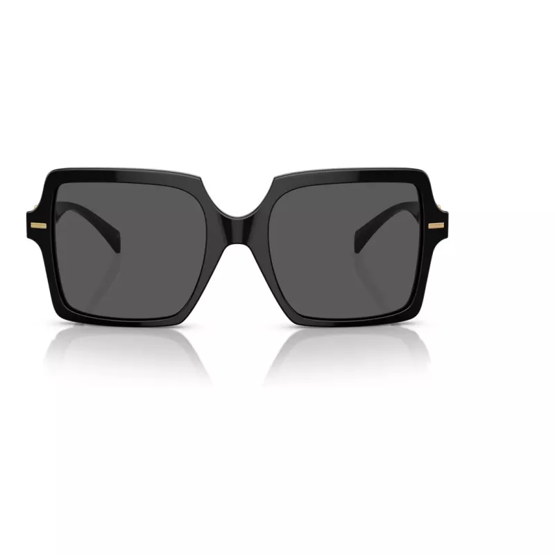 Versace VE4441 GB1-87 Óculos de sol para mulher, retangulares, preto/cinzento, 55mm
