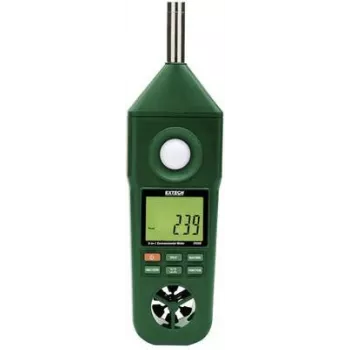 Extech EN300 Medidor ambiental 5 em 1: anemómetro, higrómetro, luxímetro, termómetro, medidor de nível sonoro
