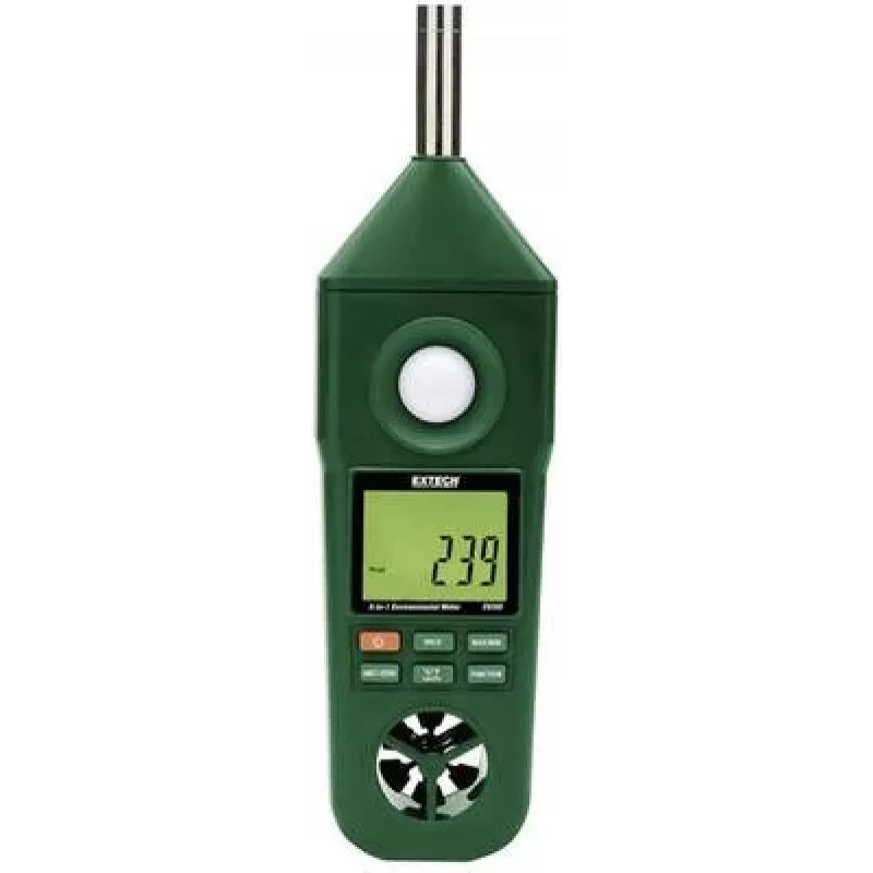 Extech EN300 Medidor ambiental 5 em 1: anemómetro, higrómetro, luxímetro, termómetro, medidor de nível sonoro