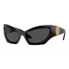 Versace VE4450-GB1-87 Óculos de sol para homem, armação preta, lentes cinzentas, 60/16/125 mm
