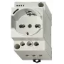 Finder 7U.00.8.230.0000 Tomada Schuko para calha DIN, 230 V AC, 16 A, cinzento RAL 7035