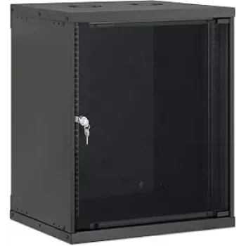 Armário de parede para rack Intellinet 19 polegadas, Basic Line, 12U, 400 mm de profundidade, Preto RAL 9005 (716697)