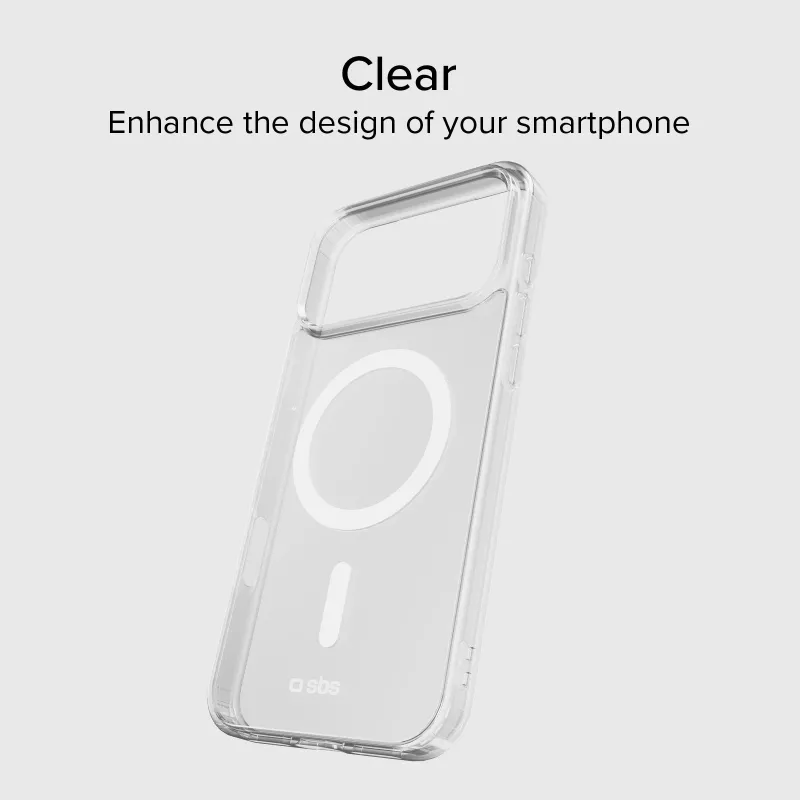 Capa SBS Light Mag para iPhone 18 Pro Max / 17 Pro Max, compatível com MagSafe, Transparente