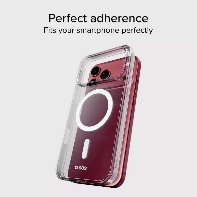 Capa SBS Light Mag para iPhone 18 Pro Max / 17 Pro Max, compatível com MagSafe, Transparente
