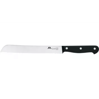 DUE CIGNI 2C 761/20 Faca de pão serrada 26 cm Aço X50CrMoV15 Cabo POM preto
