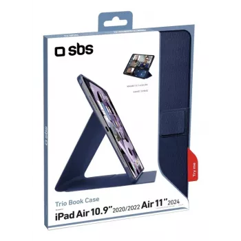 SBS Book Pro Capa folio para iPad Air 11 polegadas 2024 / 10,9 polegadas 2022 e 2020 - Azul TABKPROIPAIR10924B