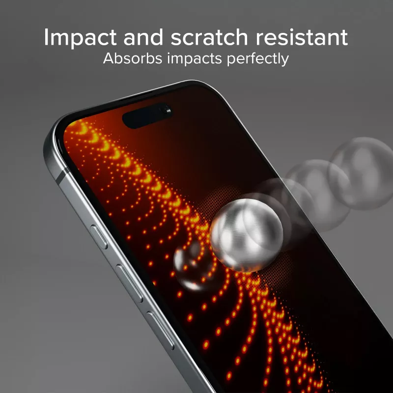 SBS Mobile Película de vidro temperado para Apple iPhone 16 / iPhone 15 / iPhone 15 Pro - dureza 9H, resistente a riscos, oleofóbica, sem bolhas, pack de 1 TED3OSCRGLIP1661
