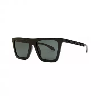 Versace VE4468UGB187 Óculos de sol de mulher estilo cat-eye, armação preta, lentes cinzentas escuras, 53-19-140 mm