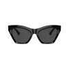 Burberry BE4420U300187 Óculos de sol de mulher, quadrados, armação preta, lentes cinzentas escuras, 55mm