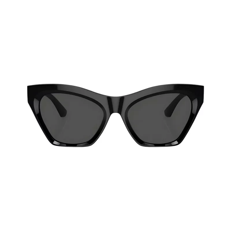 Burberry BE4420U300187 Óculos de sol de mulher, quadrados, armação preta, lentes cinzentas escuras, 55mm