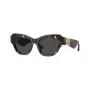 Burberry BE4423F411187 Óculos de sol de mulher, quadrados, armação preta, lentes cinzentas, 52mm