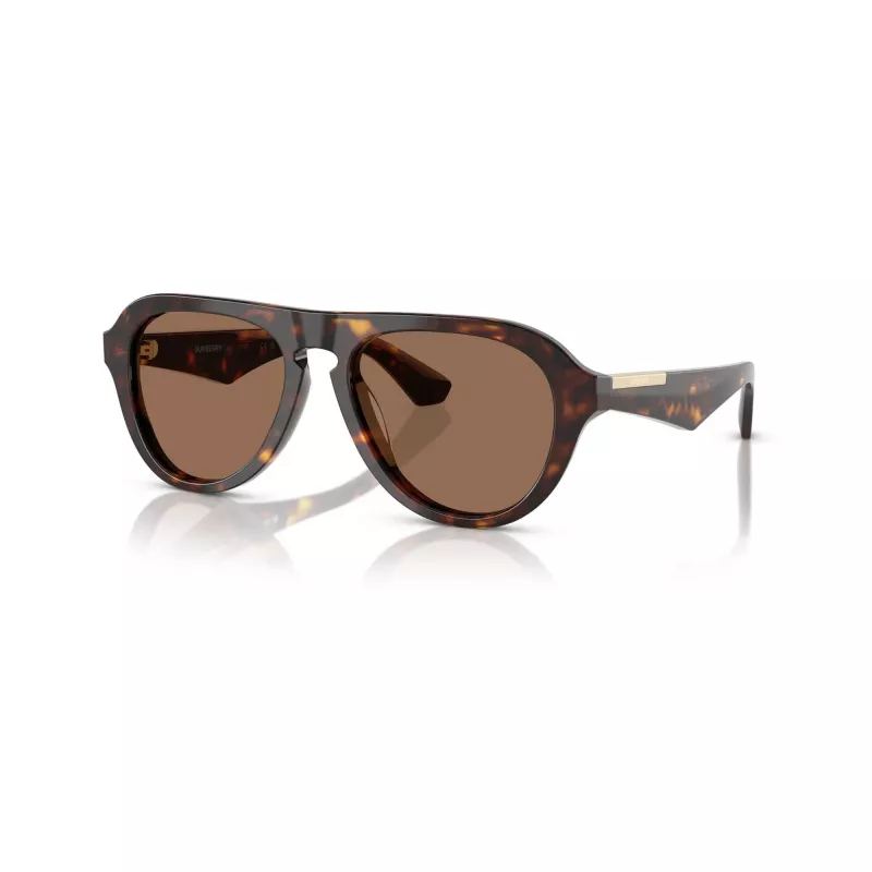 Óculos de sol Burberry BE4437U300273 para homem, quadrados, Havana/Castanho-escuro, 55-18-145