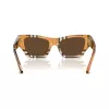 Óculos de sol Burberry BE4441U414673 para mulher, retangulares, Havana, com lentes degradê castanhas 52/19/140 mm