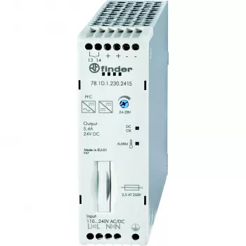 Fonte de alimentação para calha DIN Finder 78.1D.1.230.2415 24 V/DC 5,4 A 130 W