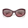 Óculos de sol cat-eye Versace VE4485-54877E para mulher, armação Havana, lentes degradê castanho-escuro, 59mm