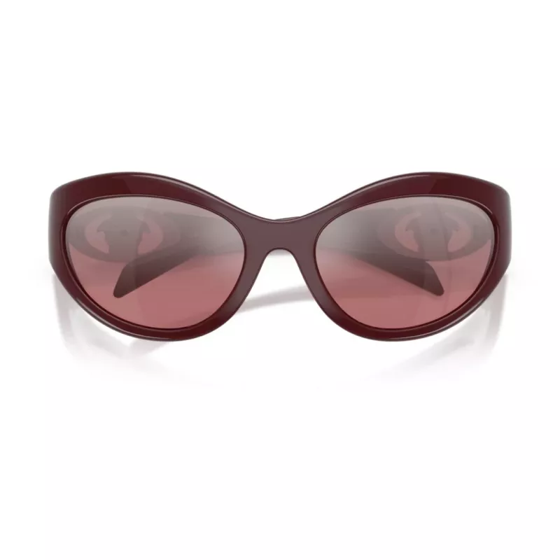 Óculos de sol cat-eye Versace VE4485-54877E para mulher, armação Havana, lentes degradê castanho-escuro, 59mm