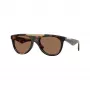 Óculos de sol retangulares Burberry BE4452U300273 para homem, armação Havana escuro, lentes castanhas, 53-21-145 mm