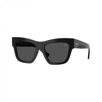 Óculos de sol cat-eye Burberry BE4449F300187 para mulher, armação preta, lentes cinzentas, 53/19/140 mm