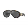 Óculos de sol cat-eye Burberry BE4479U para mulher, armação Light Havana, lentes degradê cinzentas, 58mm BE4479U41066G