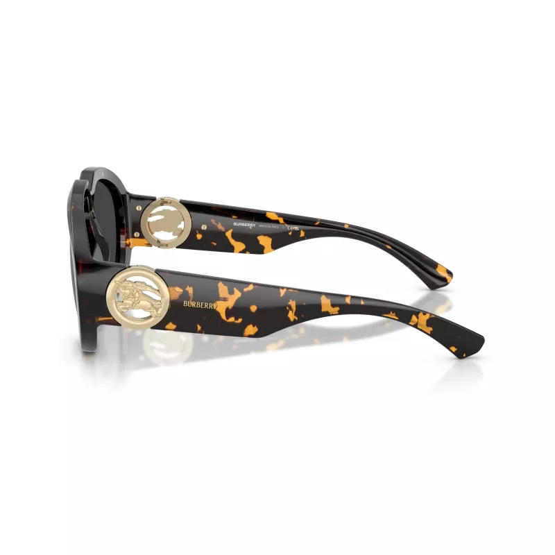Óculos de sol cat-eye Burberry BE4479U para mulher, armação Light Havana, lentes degradê cinzentas, 58mm BE4479U41066G