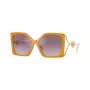 Óculos de sol cat-eye Versace VE4502U55376X para mulher, armação rosa transparente, lentes cinzento-escuro, 58/16/130 mm