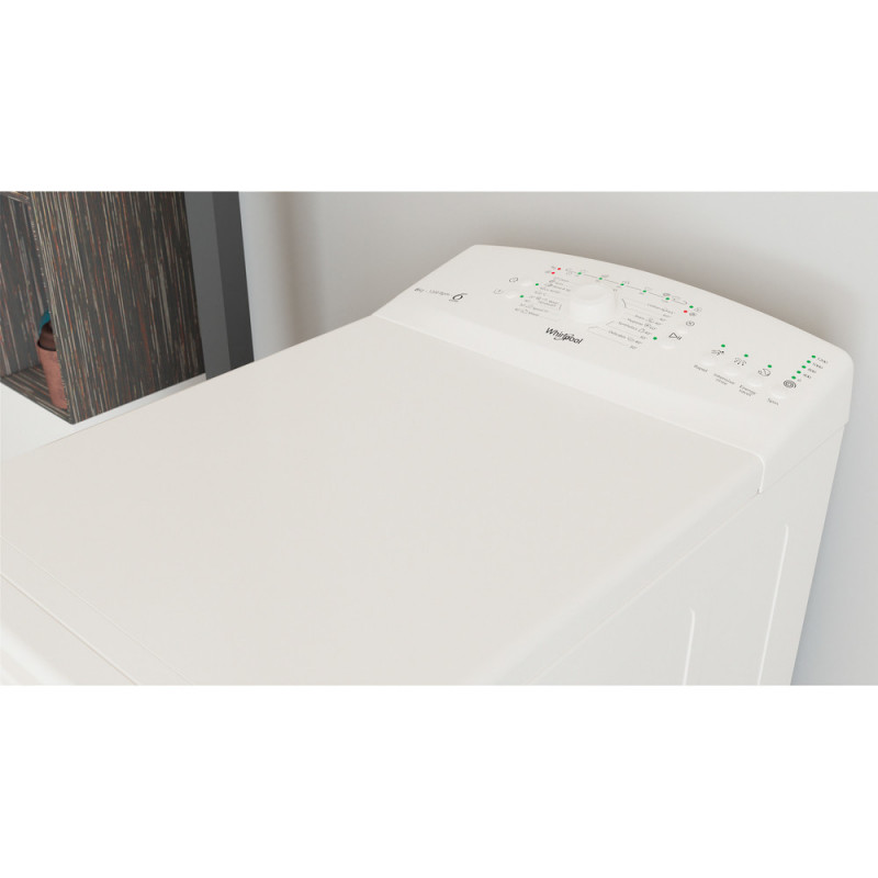 Máquina de lavar de carga superior Whirlpool TDLR6240LEUN, 6 kg, 1200 rpm, branco