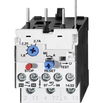 Relé de proteção de motor 690 V AC 1 NO + 1 NC calha DIN Finder 6K.T1.0.000.1827